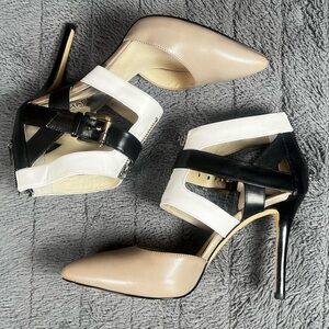 Michael kors black and cream heels